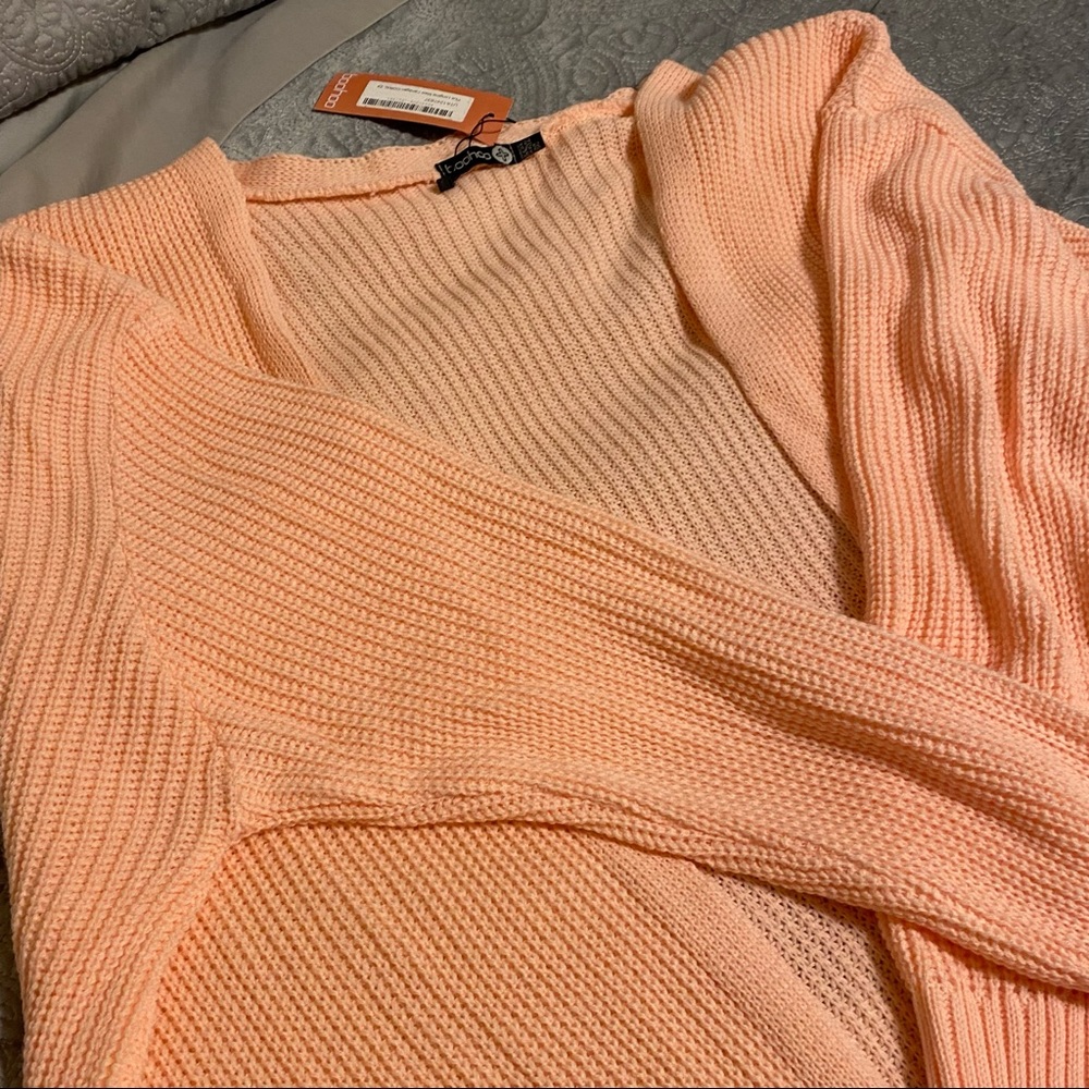 Long sleeve cable knit long cuddly sweater - Picture 3 of 6